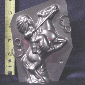 Indian horseback Vintage metal mold