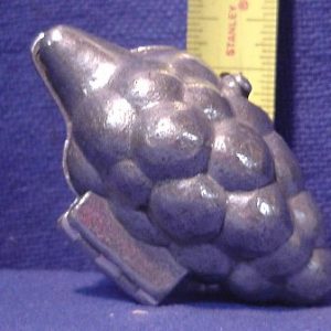 A bunch of grapes ice cream mold pewter