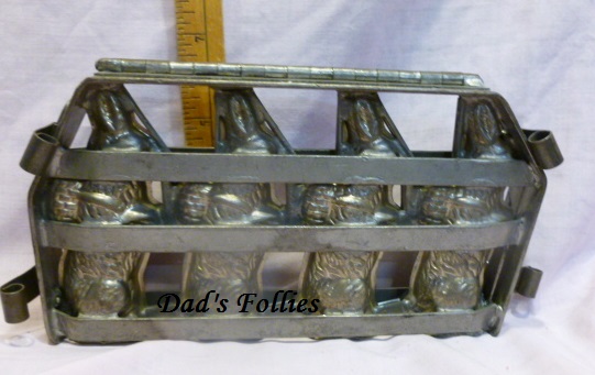 Old Antique Metal Chocolate Molds for sale Pewter Ice Cream