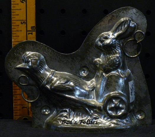 bunny riding chocolate mold