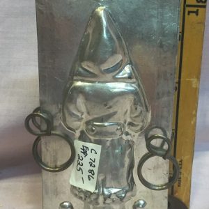 old antique metal chocolate mold Father Christmas Santa for sale