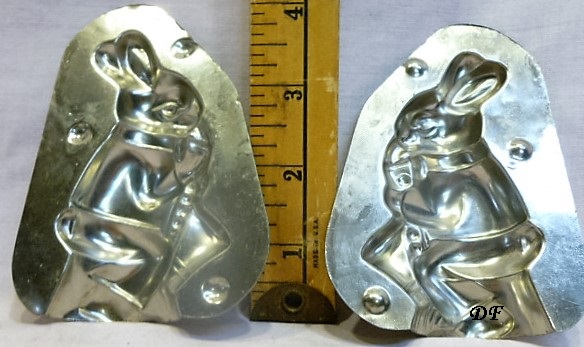 old metal vintage antique chocolate mold for sale unique gift rabbit bunny