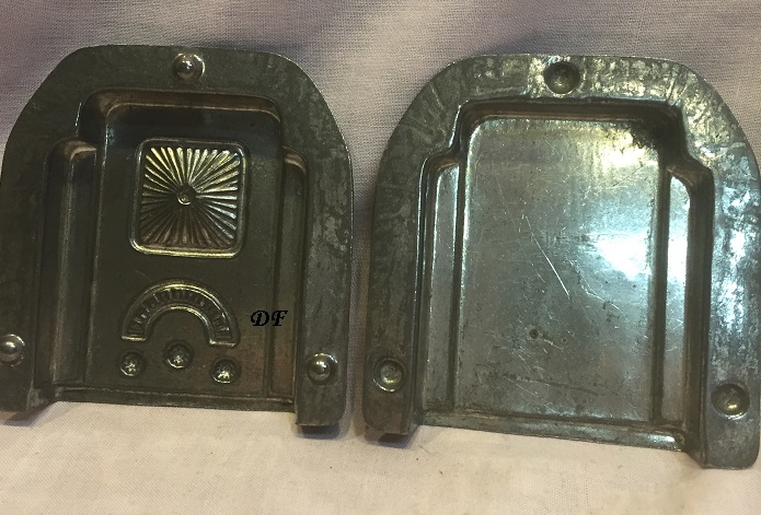 old metal vintage antique chocolate mold for sale radio unique unusual gift