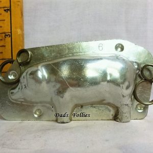 old metal vintage antique chocolate mold for sale pig