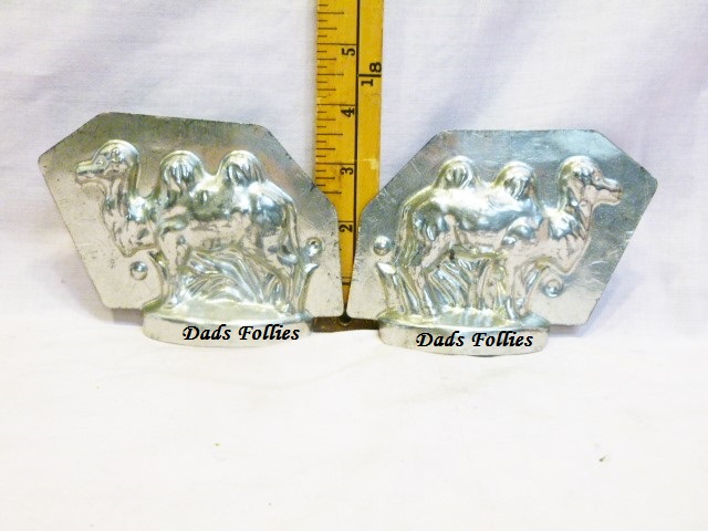 Old Antique Metal Chocolate Molds for sale Pewter Ice Cream