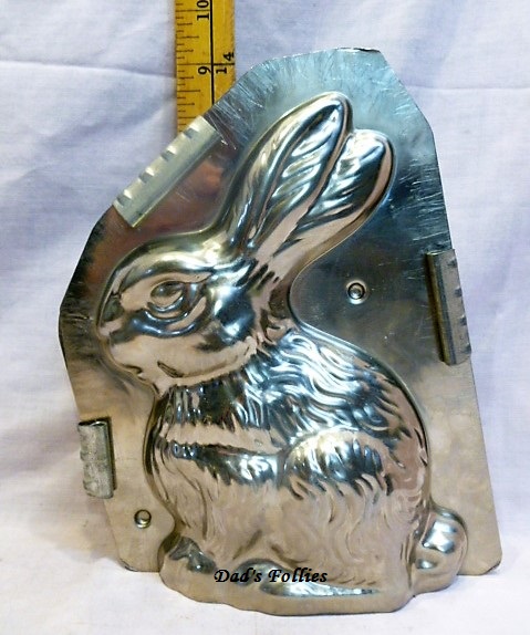 old antique metal vintage chocolate mold for sale unique gift rabbit