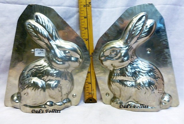 old antique metal vintage chocolate mold for sale unique gift rabbit