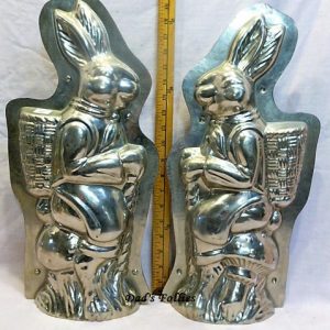 old antique metal vintage chocolate mold for sale rabbit