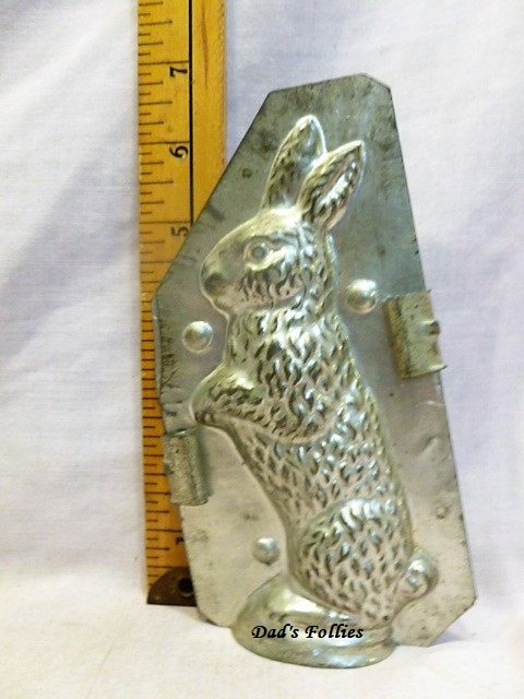 old antique metal vintage chocolate mold for sale rabbit