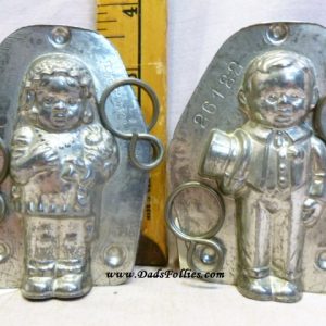 old antique metal vintage chocolate mold for sale