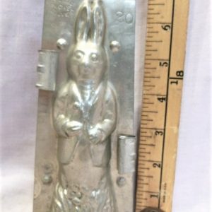 old antique metal vintage chocolate mold for sale bunny