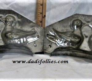 old metal vintage antique chocolate mold for sale unique love birds